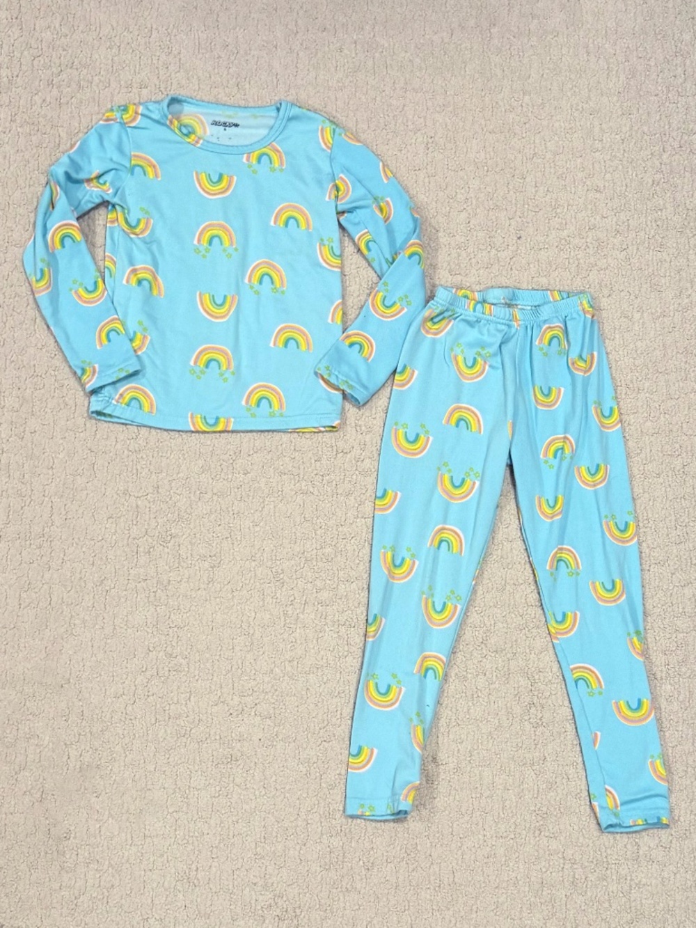 Kids Rocky Rainbow Pajama Set Size Small